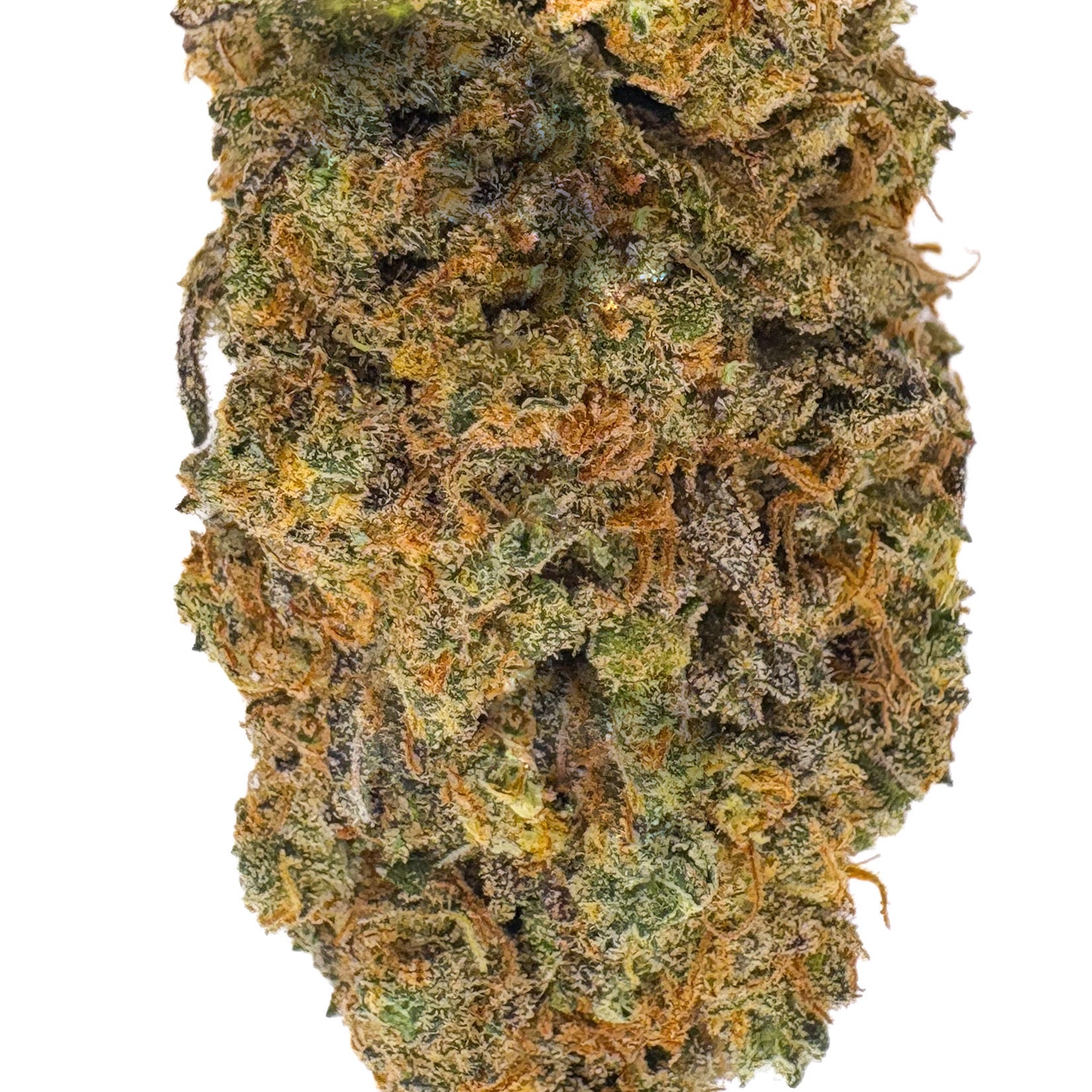 Macro view of Blueberry Cupcakez CBD bud – frosty, dense flower with purple and berry tones